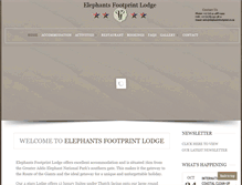 Tablet Screenshot of elephantsfootprint.co.za